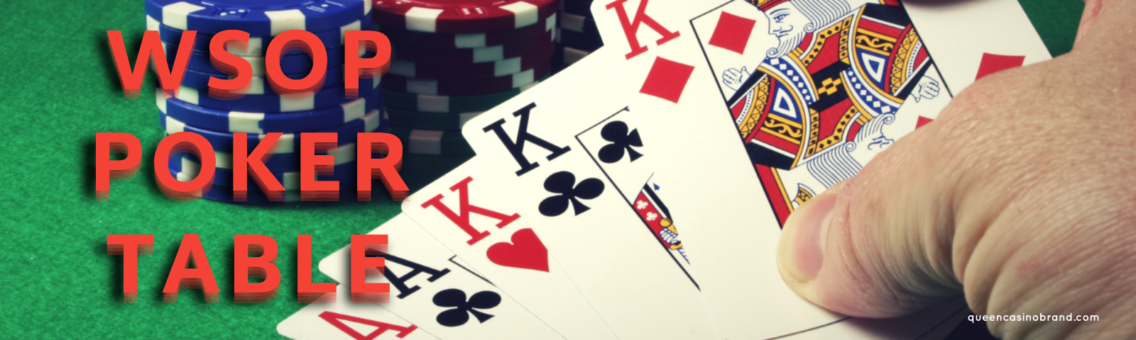 WSOP Poker Table for Pro Tournament | Queen Casino Brand